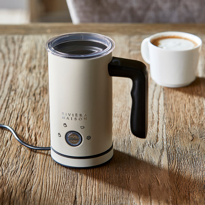 Riviera Maison Melkschuimer Elektrisch Beige - Classic Rvs 150-300 ml