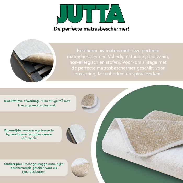 Jutta Matrasonderlegger - Jute Matrasbeschermer - 60x120cm