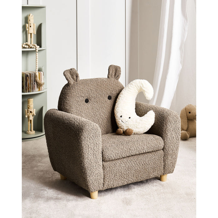 Beliani - MARIBO - Kinderfauteuil - Bruin - Bouclé