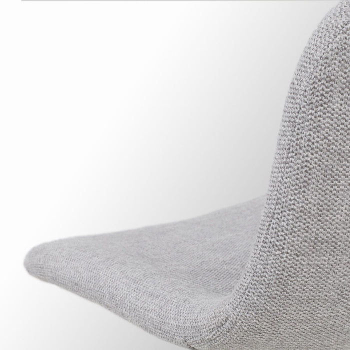 Nolon Noa-Fé Eetkamerstoelen Set van 2 - Lichtgrijs - Witte Poten