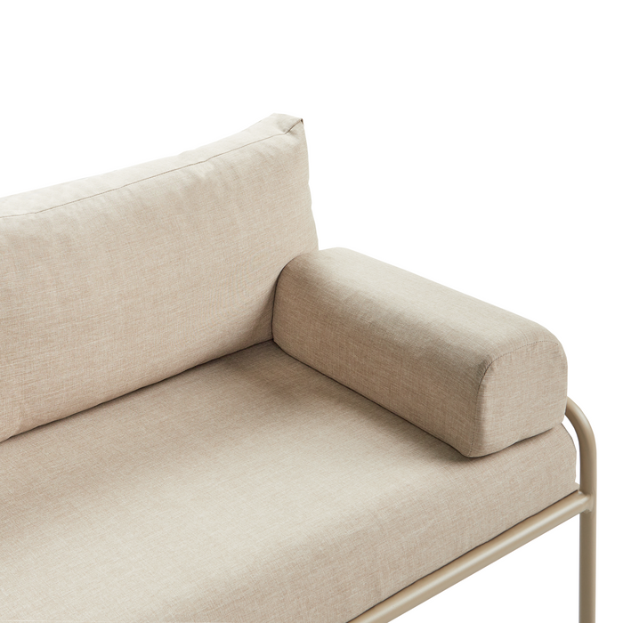 Beliani - SOLOFRA - Tuinbank 2-zits - Beige - Aluminium