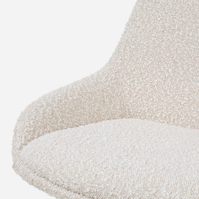 Nolon Nena-Isa Eetkamerstoelen Set van 2 - Bouclé Beige - Houten Poten