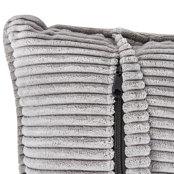 Beliani-DOLVA-Hoekbank 3-zits-Lichtgrijs-Linkerzijde-Corduroy