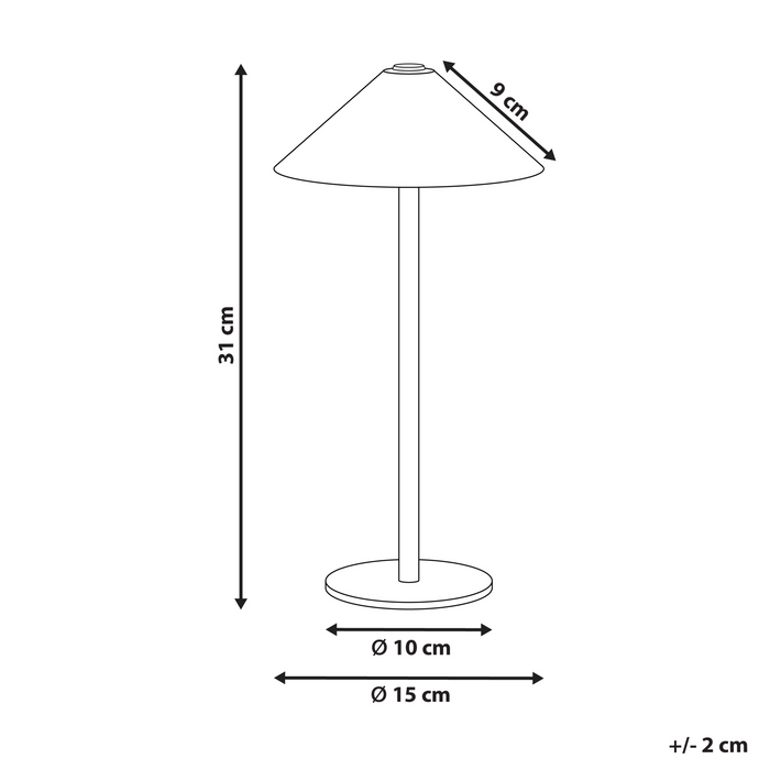 Beliani - FRANCOLI - Tafellamp - Bruin - Aluminium