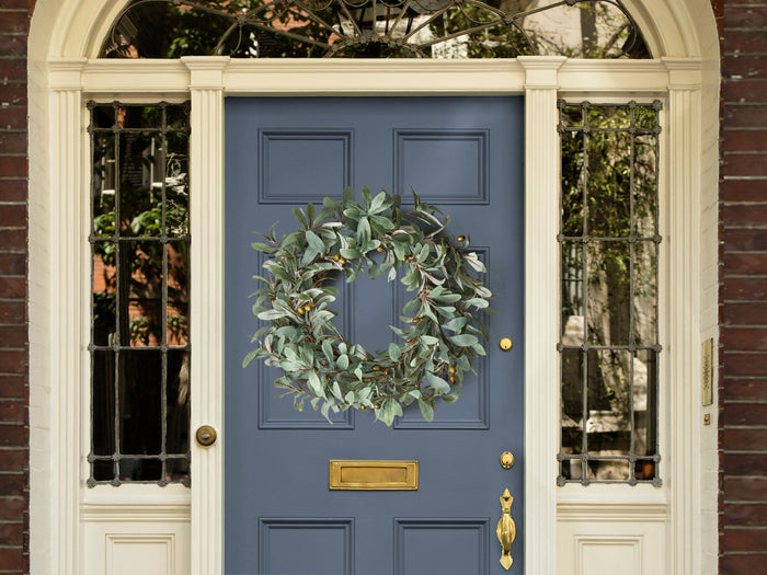 Beliani - DANRUN - Decoratieve krans - Groen - Synthetisch