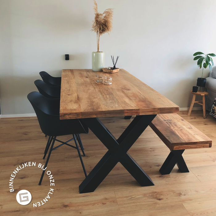 Nolon Noa-Puk Eetkamerstoelen Set van 2 - Zwart - Zwart Onderstel