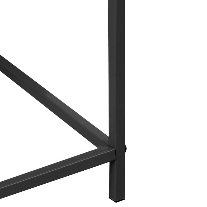 Beliani-TAPIEN-Verhoogde plantenbak-Zwart-70 x 30 x 100 cm-Metaal