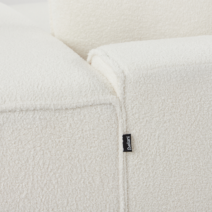 Beliani-DOLVA-Hoekbank-Gebroken wit-Linkerzijde-294 cm-Bouclé