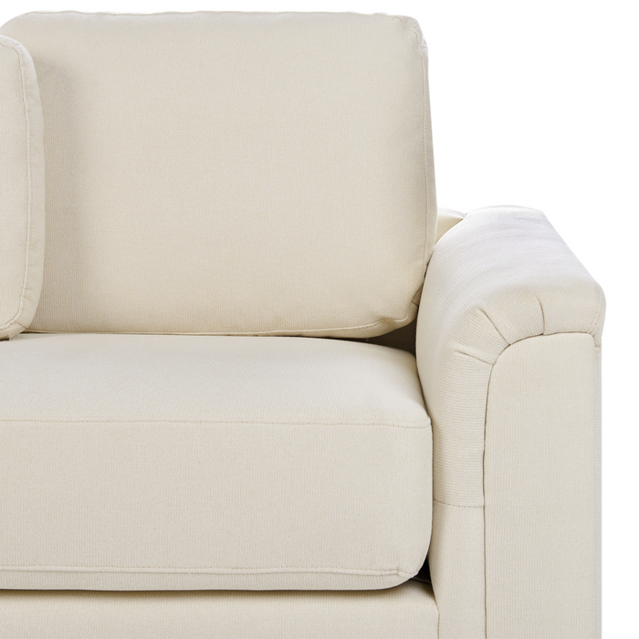 Beliani-KOHLO-Hoekbank met ottomaan-Lichtbeige-Rechtszijdig-Stof