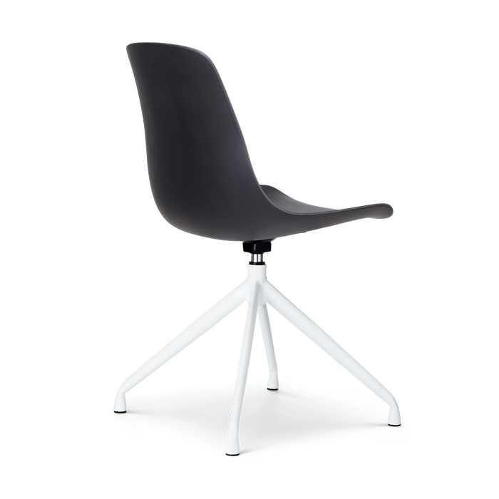 Nolon Nola-Pip Draaibare Eetkamerstoelen Zwart - Wit Onderstel - 2x