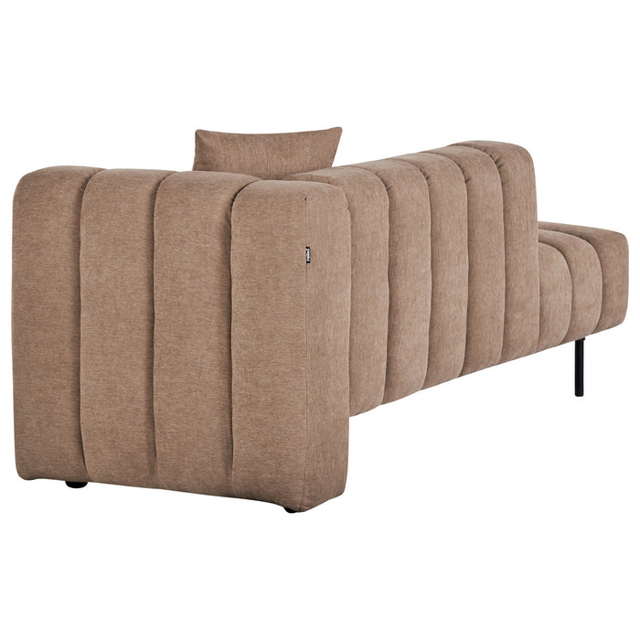 Beliani-LANNILS-Chaise longue-Lichtbruin-Rechtszijdig-Polyester