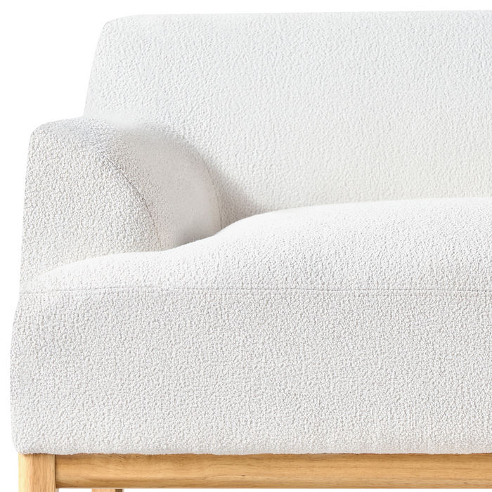 Beliani - SOSJO - Hoekbank - Gebroken wit - Linkszijdig - Bouclé