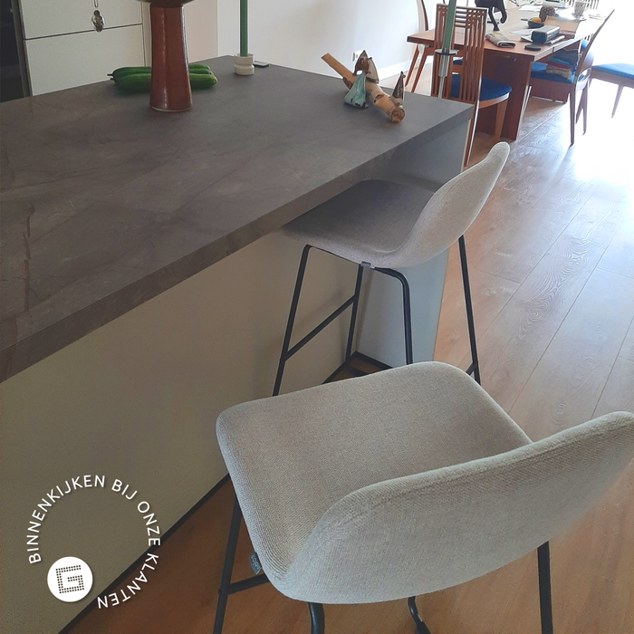 Nolon Nino-Mats Barkrukken Set van 2 - Beige - Wit - 75 cm