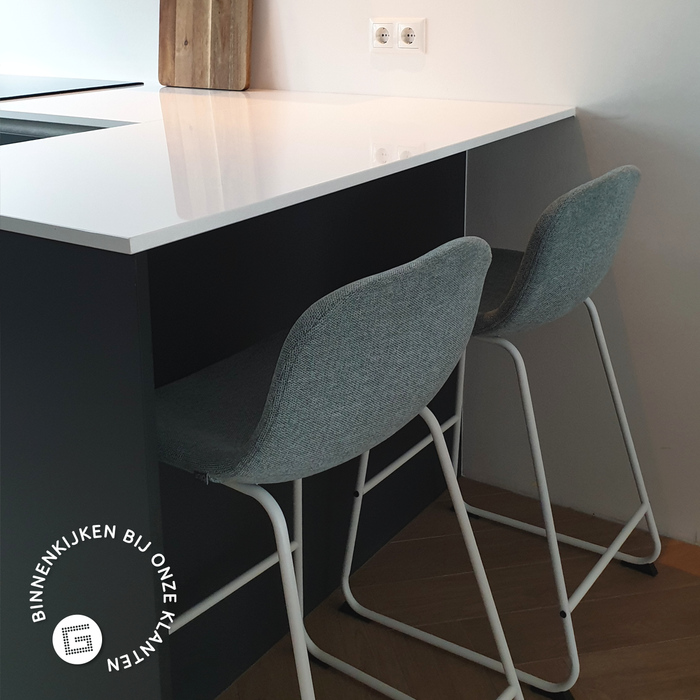 Nolon Nino-Mats Barkrukken Set van 2 - Beige - Wit - 75 cm