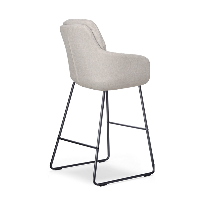 Nolon Nino-Mia Barkrukken Set van 2 - Beige - Zwart - 65 cm