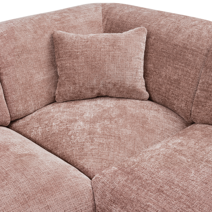 WOOOD hoekbank links Cloud - Chenille - Taupe - 80x345x198 cm