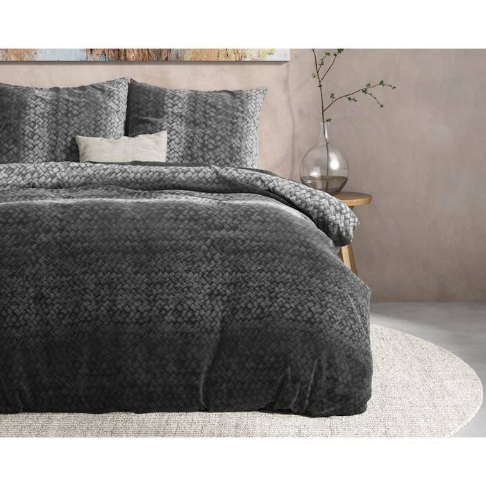 Dreamhouse Flanel Dekbedovertrek Gradient Antraciet-240x200|220