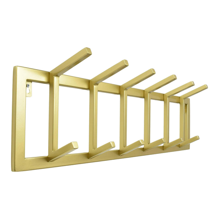 LOFT42 Kapstok Jaimy Single - Goud – 6 dubbele haken - 80x24x12