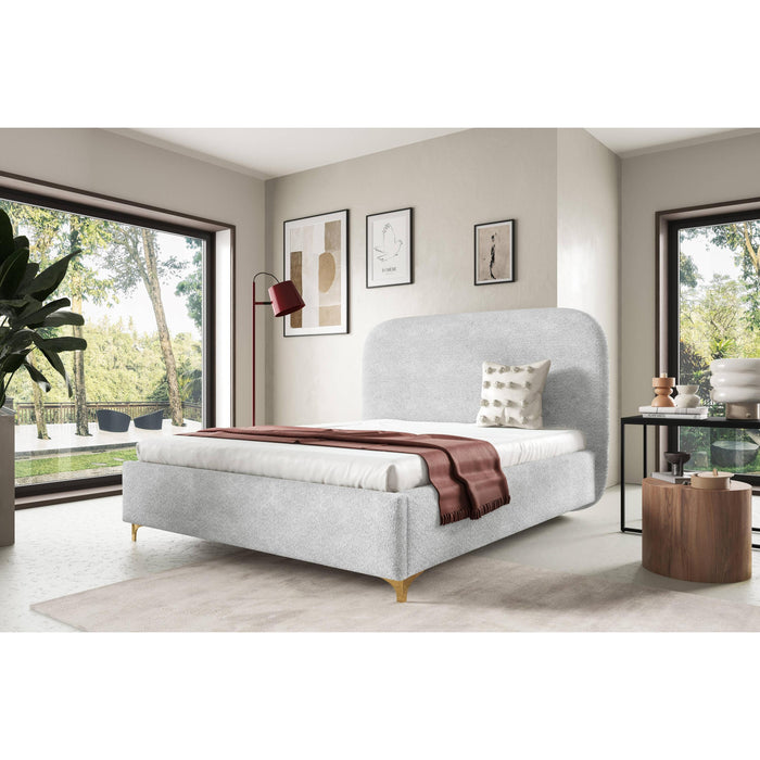 by fonQ Aura Bedframe - 200 x 200 cm - Lichtgrijs