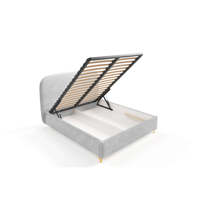 by fonQ Aura Bedframe - 200 x 200 cm - Lichtgrijs