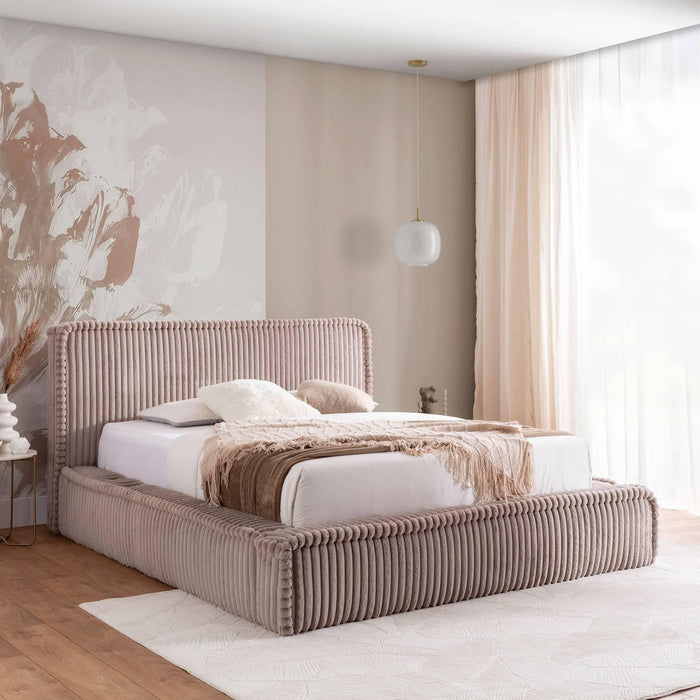 by fonQ Ruffle Bedframe - 160 x 200 cm - Taupe