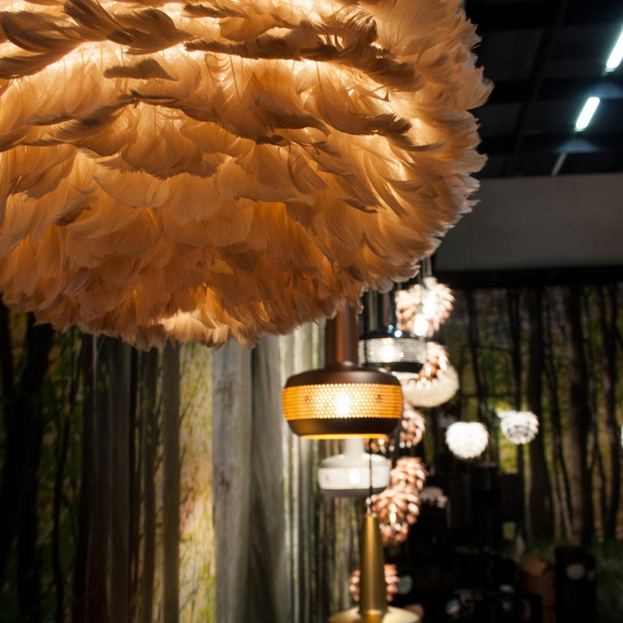 Umage Eos Medium hanglamp light brown - met koordset zwart - Ø 45 cm