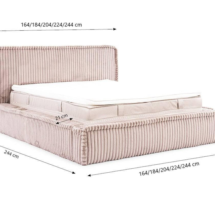 by fonQ Ruffle Bedframe - 180 x 200 cm - Groen