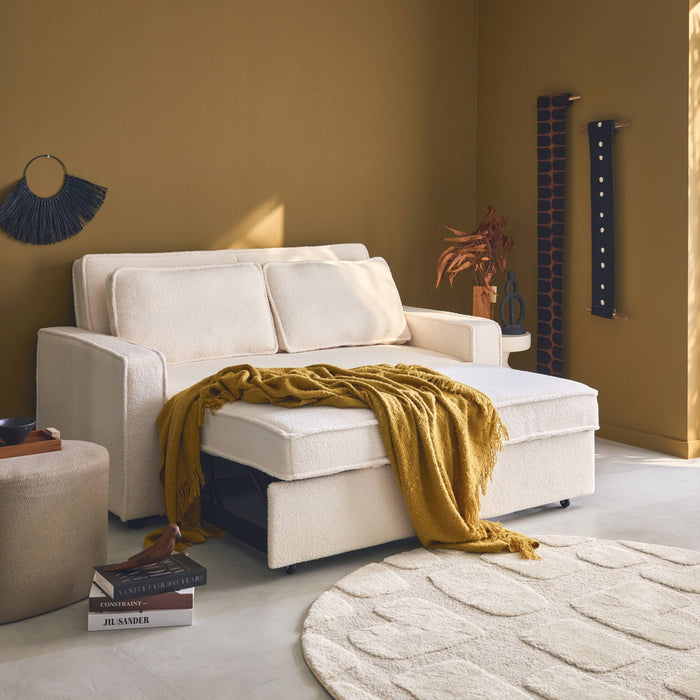 sweeek - 3-zits bouclé slaapbank