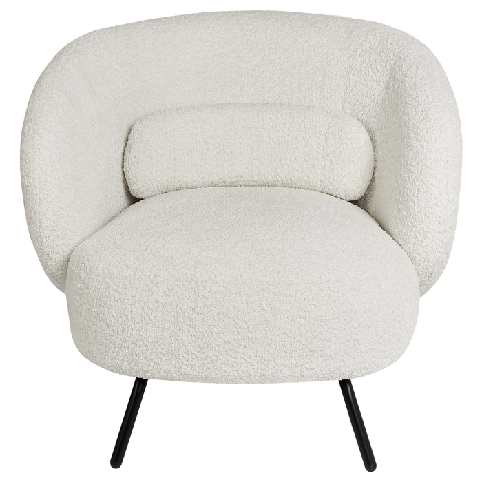 Beliani - MAKELA - Fauteuil - Gebroken wit - Bouclé
