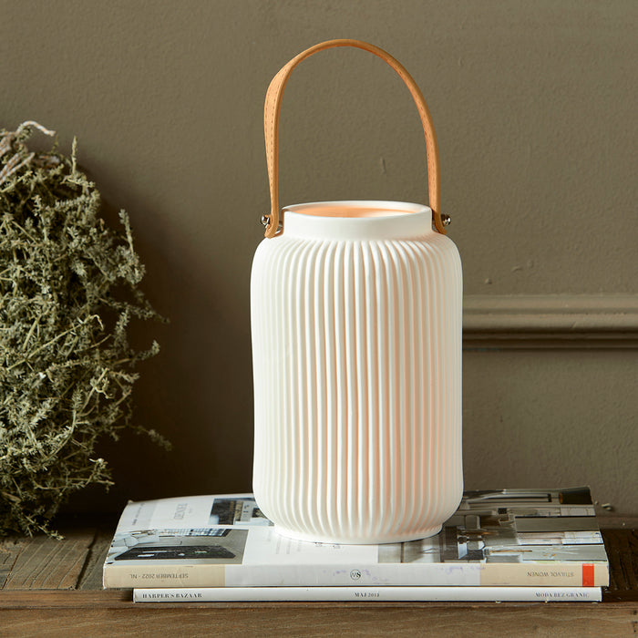 Riviera Maison Lantaarn wit, Kaarsenhouder - RM Arbois - Porselein