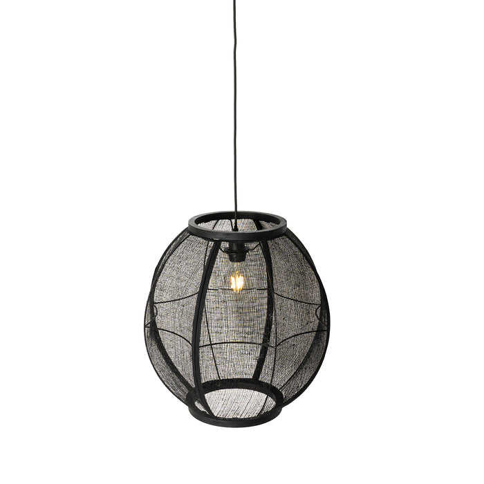 QAZQA Oosterse hanglamp zwart 46 cm - Rob
