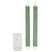 Anna's Collection LED dinerkaarsen - 2x - jade groen - 23 cm