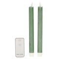 Anna's Collection LED dinerkaarsen - 2x - jade groen - 23 cm
