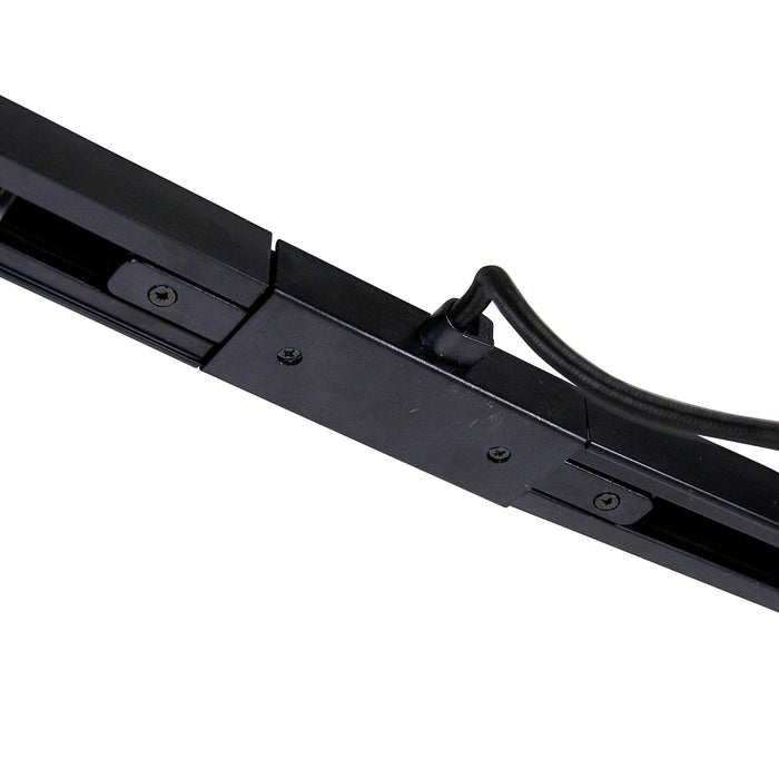 QAZQA I voeding met vierkante montageplaat voor 1-fase rail zwart -