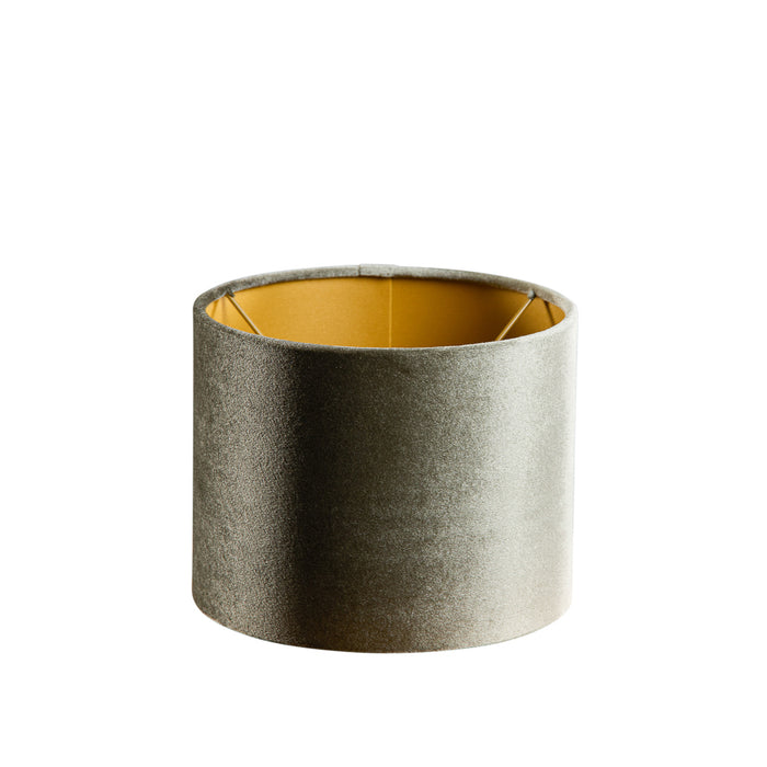 QAZQA Velours lampenkap groen met gouden binnenkant 18|18|14