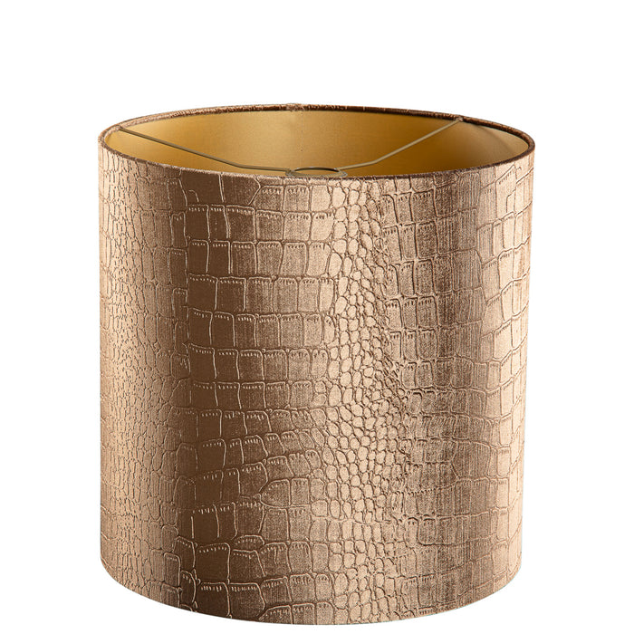 QAZQA Velours lampenkap krokodil dessin met gouden binnenkant