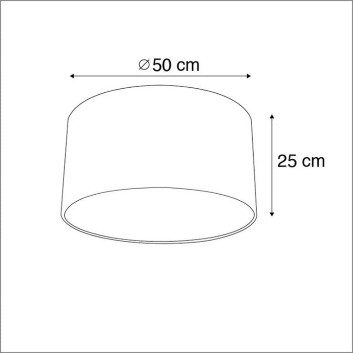 QAZQA Velours lampenkap krokodil dessin met gouden binnenkant