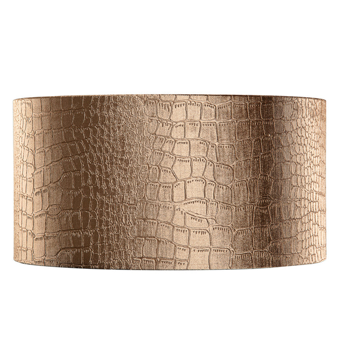 QAZQA Velours lampenkap krokodil dessin met gouden binnenkant