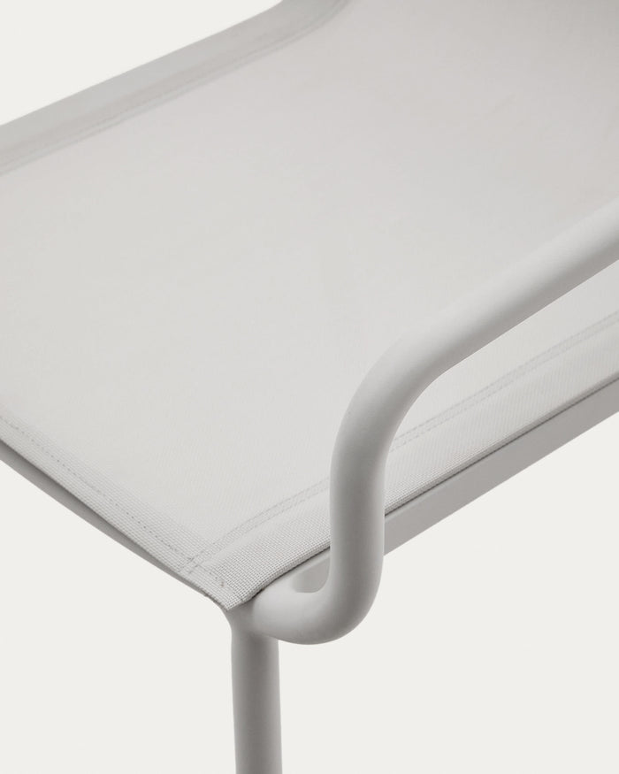 Kave Home - Galdana stapelbare buitenstoel van aluminium met