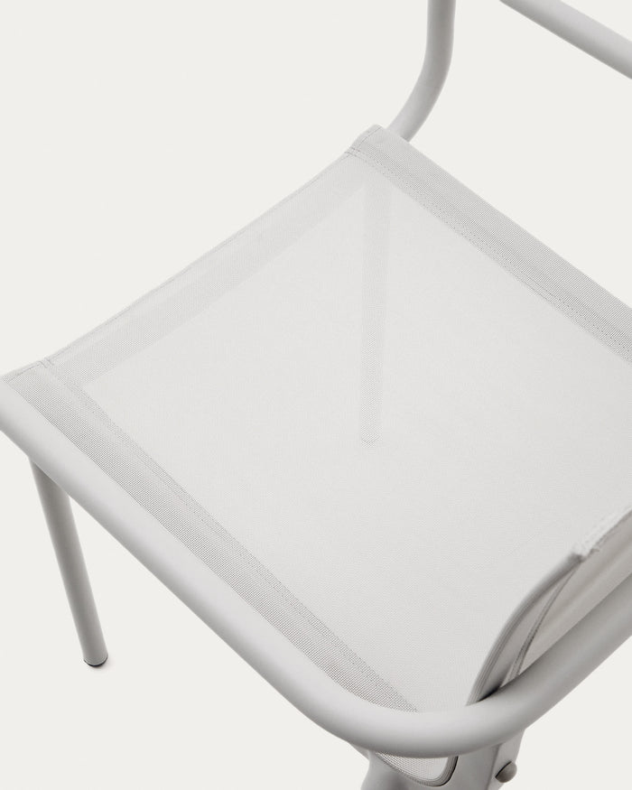 Kave Home - Galdana stapelbare buitenstoel van aluminium met