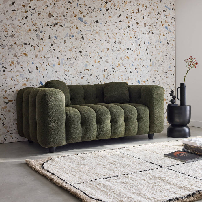 sweeek - 2-zitsbank, bekleed met bouclé textuur