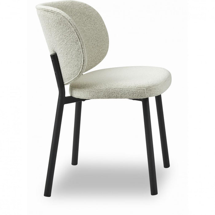 Nordic Home Milly eetkamerstoel bouclé - wit