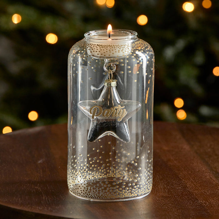 Rivièra Maison - Votive Party Ster, T11 - Transparant, G55 - Glas, Hoogte 15 cm