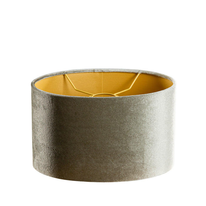 QAZQA Velours lampenkap groen met gouden binnenkant ovaal 25|16|15