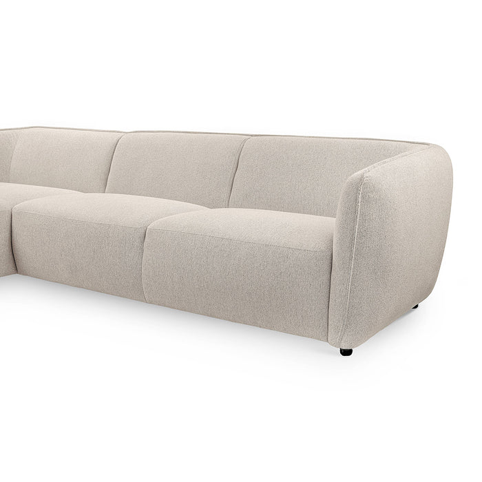 by fonQ Soft Hoekbank met Chaise Longue Links - Naturel Melange