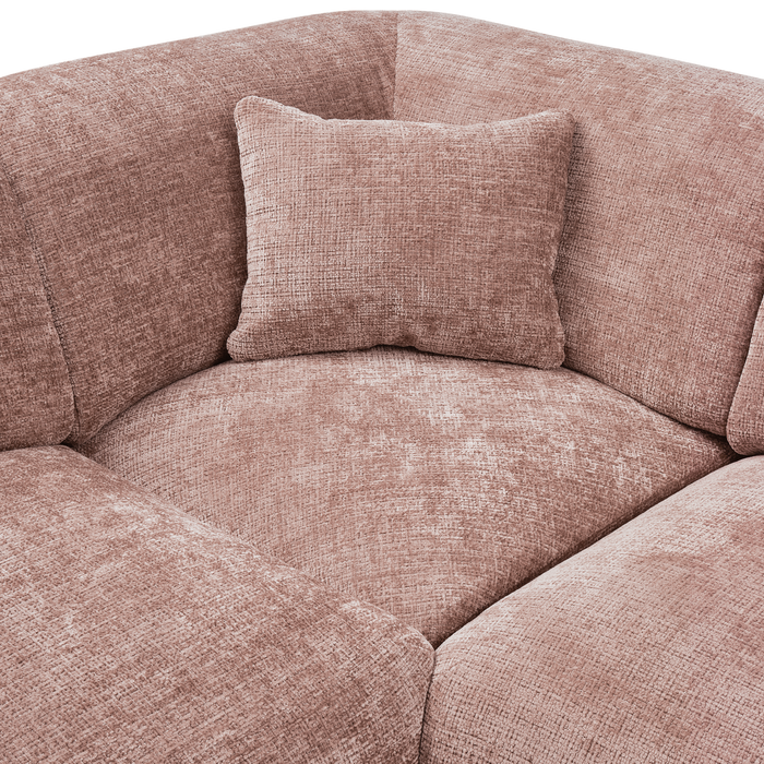 WOOOD hoekbank rechts Cloud - Chenille - Taupe - 80x345x198 cm