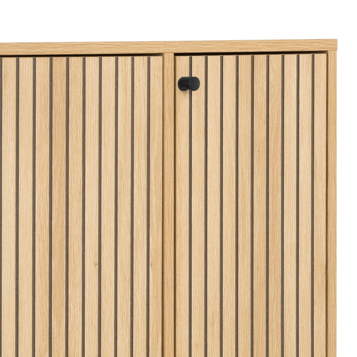 by fonQ Lamina Schoenenkast - 3 Lades - met Zijkast - Eiken