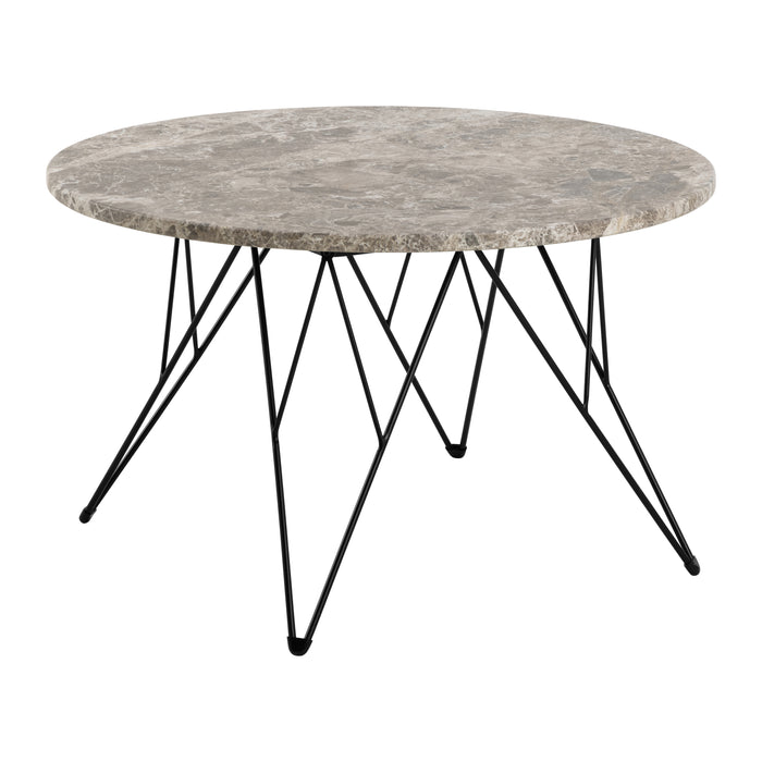 by fonQ Webby Salontafel Ø 80 cm - Grijs / Zwart