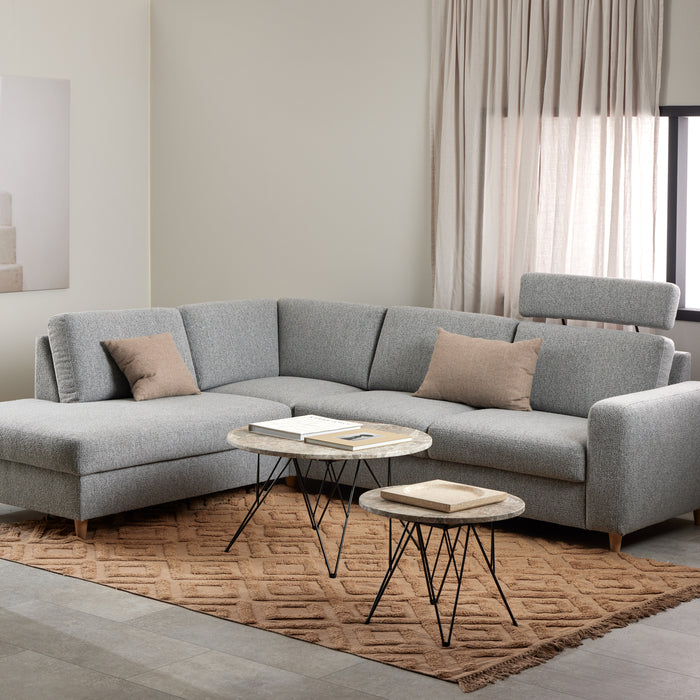 by fonQ Webby Salontafel Ø 80 cm - Grijs / Zwart