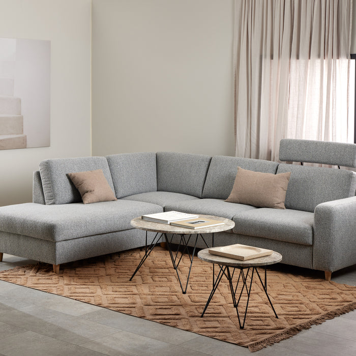 by fonQ Webby Bijzettafel Ø 55 cm - Grijs / Zwart